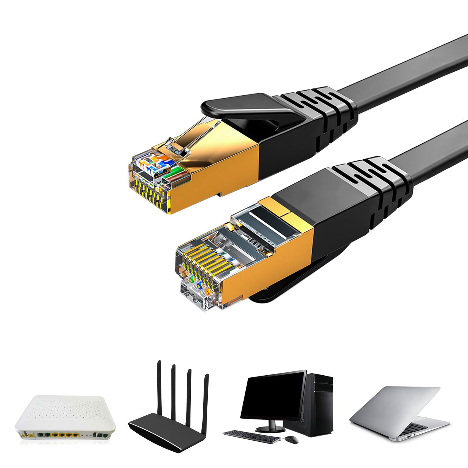 

Шнур мережевого підключення Cat7 Internet ble 10Gbps Fast t7 Rj45 для комп’ютерів і ноутбуків A