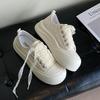 Lace Mesh with Skirt Platform White Shoes Women's 2025 Summer New Versatile Casual Height Increase Breathable Student Board Shoes