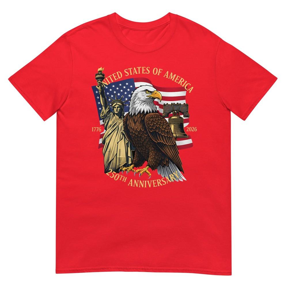 250 Years 17762026 250th Birthday Eagle Liberty Bell TShirt S