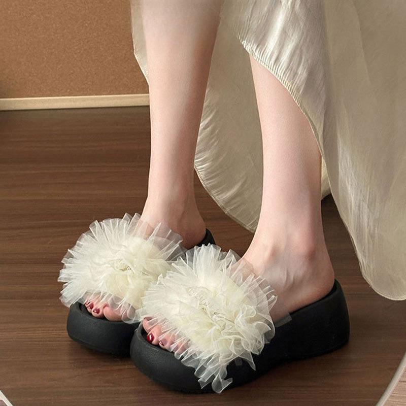 

Обувь на толстой подошве Шлепанцы для увеличения роста Женские пляжные шлепанцы через плечо 40 бежевый