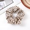 Boho Chic Leopard Print Scrunchies - Vintage Style Elastic Ponytail Holders for Women, Perfect for Beach & Summer Hairstyles