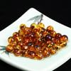 Jingde Jewelry Natural Honey Amber Flower Beads Bracelet Necklace DIY Accessories Round Beads