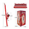 Red Climbing Santa Claus with White Ladder for Christmas Decor