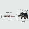Black Cat Cartoon Knife Brooch with English Letter Design - Creative Fashion Bag Accessory Badge