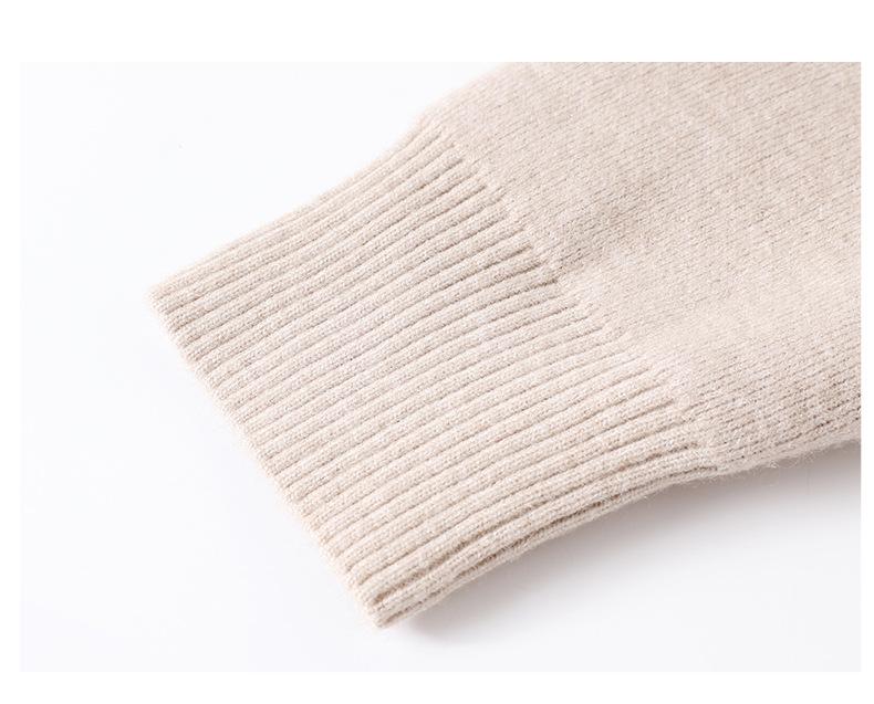 Mom's Autumn/Winter Fleece Sweater: Semi-High Neck, Thickened One-Piece Top for Middle-Aged & Elderly Women