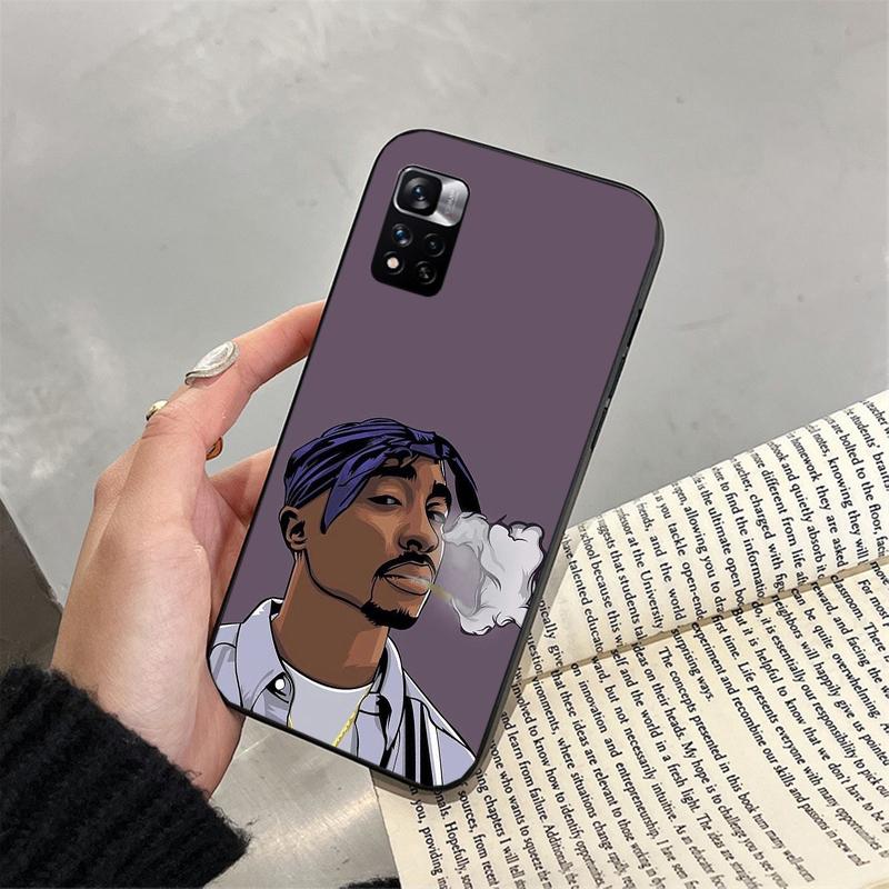 Phone Case For Xiaomi Redmi note 13 12 Pro 11S 11 10 Pro 10S 12S Redmi 10 10C 9C 13C Tupac 2pac Singer Case