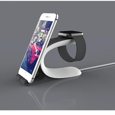 2 in 1 Multi-Ladestation Ständer Dockingstation Ladegerät Halter für Apple Watch für iPhone Handy Tablet Unterstützung
