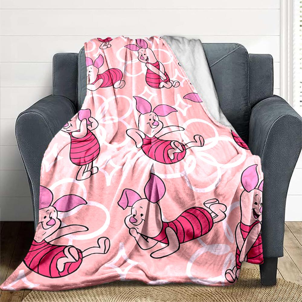 1Pc Piglet Blanket Soft And Comfortable Casual Warm Camping Travel Christmas Halloween Xmas Gift M92413