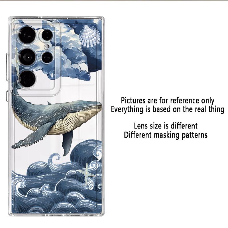 Case for Samsung Galaxy S26 S21 S23 Ultra S25 Edge S20 Plus Note 20 Ultra 10 S24 S22 FE Phone Cover Marine Animals