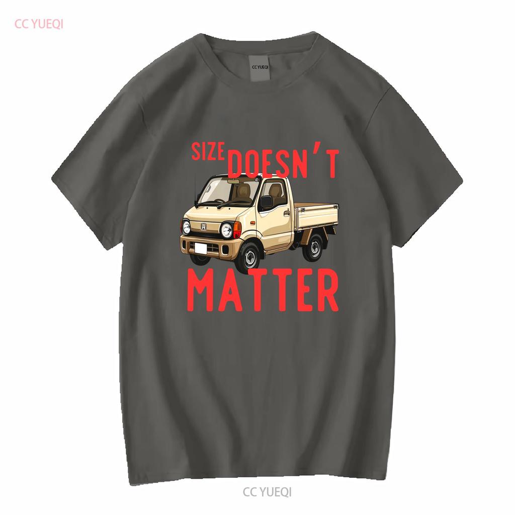 Size Doesn't Matter T Shirt Kei Truck JDM Funny Long or Short Sleeves Vintage Washed Stylish Homme Breathable Slightly Graphic