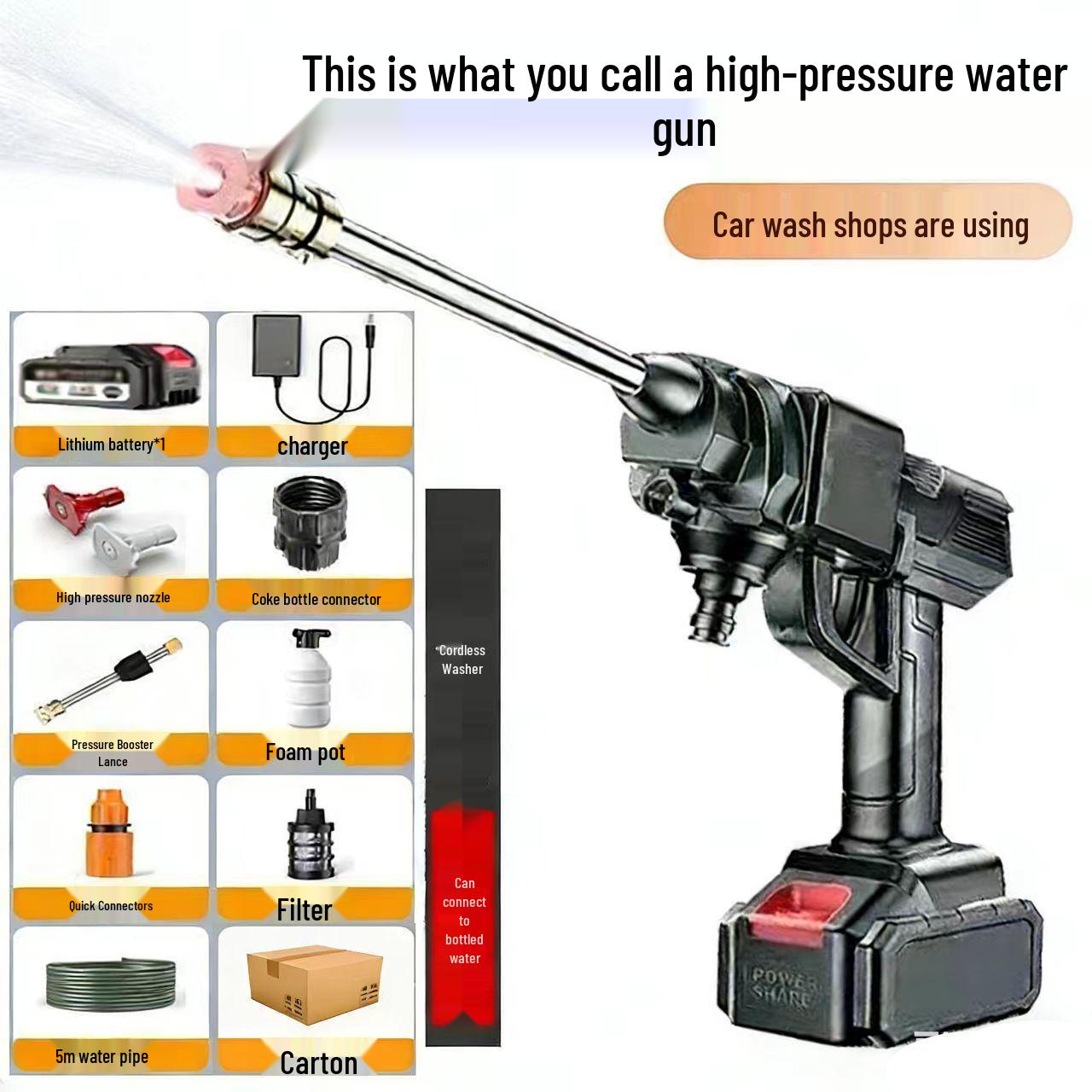 Portable High-Pressure Lithium Battery Car Washer