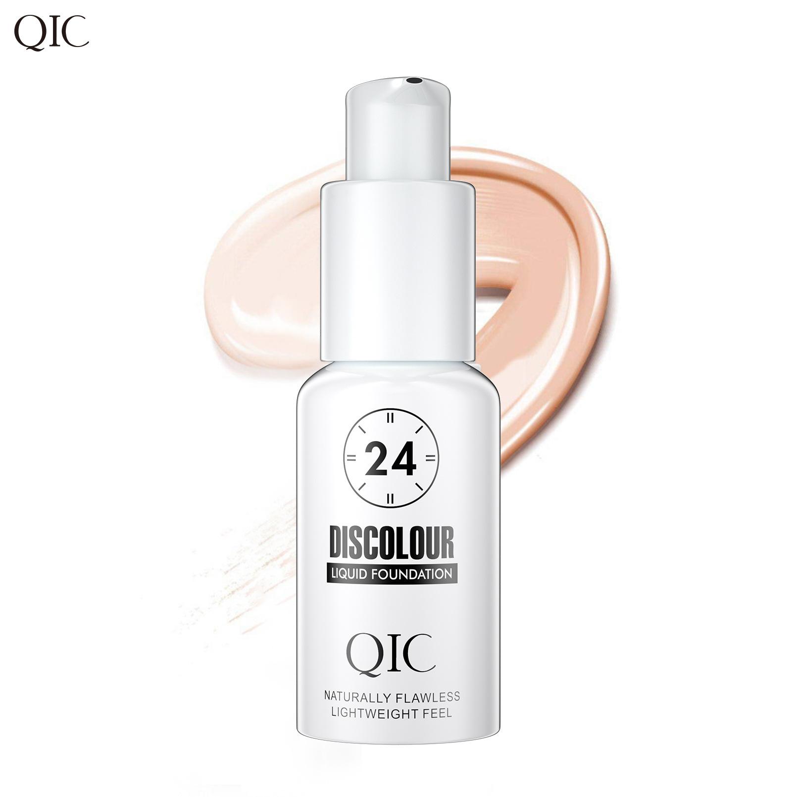 

QIC Color Change Liquid Foundation Натуральный осветляющий консилер BB-крем, меняющий цвет 30ml