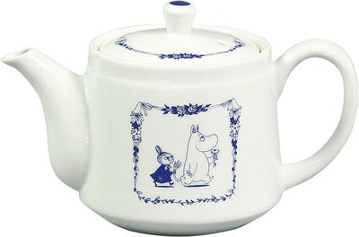 World Create Moomin Pot, Hasami Ware, Moomin, Little My, and Snufkin, 420cc, Blue Country Series, 14728