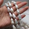 1String, Natural Freshwater Pearls, Handmade Teardrop-shaped Thread Pearl Beads, 10×20mm, for DIY Necklace, Jewelry Making Crafts, Length 36 Cm