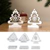 Snowman Silicone Molds Christmas Tree Candle Silicone Mould For Epoxy Resin Handmade Candle Soap Chocolate Baking Tool
