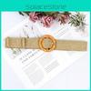 Weave Rope Waist Bamboo Kno Woven Round Buckle Women Waist Gift Belt