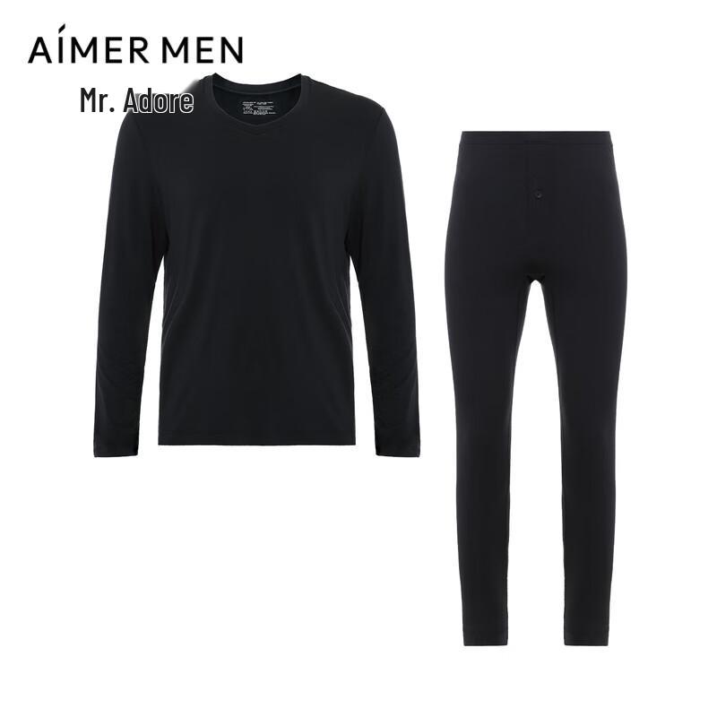 AIMER MEN Men's Modal Blend Thin Thermal Underwear Set NS74K461