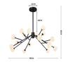 Post Modern LED Chandelier Lights G4 Bulb Tree Branch Hanging Lamp Living Dining Room Glass Ball Chandeliers Lighting Fixtures