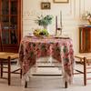 Tablecloth Rectangle Lace Fringed Tablecloth Red Light Luxury High-end American Style Living Room Coffee Table Tablecloth