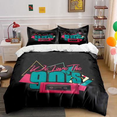 "Retro Text with Cassette." Bedding Sets Duvet Cover Sets Duvet Covers Pillowcases(1 * Duvet Cover 2 * Pillowcases Without Duvet Insert)