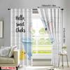 Sheer Jit Cartoon Elephant Curtain Design Drapes Nursery Windows Home Decor Set Of 2 Made Polyester With Rod Pocket Washable