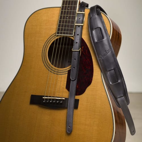 Fender Mustang? Saddle Strap, Black, Made In the USA