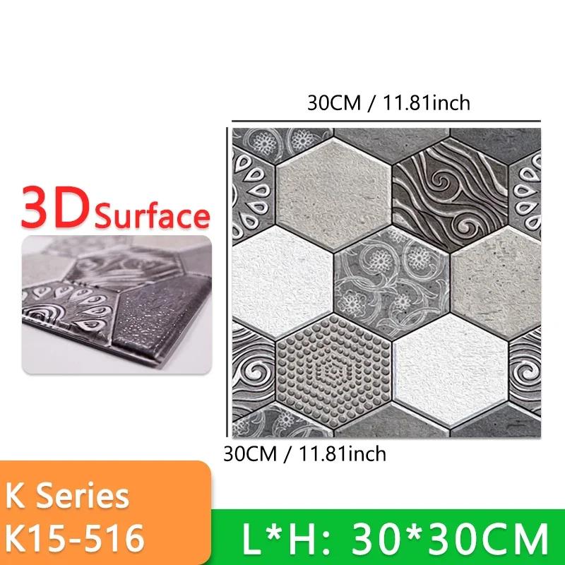 10pcs Thick Wall Sticker Self Adhesive Tiles Floor Stickers Marble Bathroom Ground Wallpapers waterproof PVC Bedroom living Room