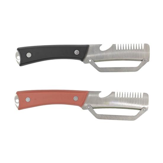Stainless Steel Vegetable Peeler with Handle, Multi-Function Fruit Potato Peeler, 2-in-1 Bottle Opener, Ergonomic Rust-Proof Essential Kitchen Tool