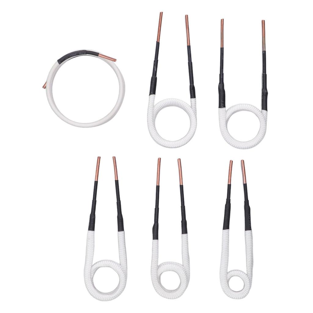 6-teiliges Induktionsheizspulen-Kit mit losen rostigen Muttern für 3mm Messing 20, 25, 30, 35 und 40mm Induktionsheizdraht