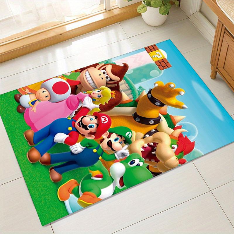 Tappeto Avventura Super Mario Bros per Stanza dei Giochi Camera da Letto Soggiorno Divano Decorazione Casa Tappeto Area Giochi Bambini Tappetino Antiscivolo