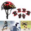 Set di 7 Pezzi di Attrezzatura Protettiva Traspirante per Bambini Casco Ginocchiere Polsiere Gomitiere per Skateboard