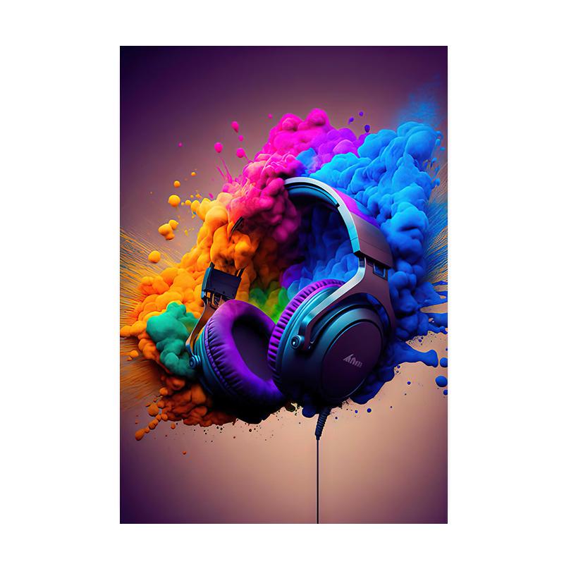 

Акварель крутая обезьяна наушники диджей музыкальный постер и печать холст картина животное настенные художественные картины для гостиной домашний декор 30x40cm No Framed