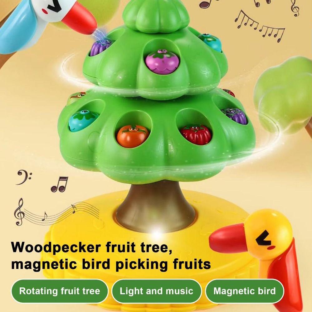 Magnetic Woodpeckers Pick Fruit Trees Magnetic Fishing Game Toys  Halloween Birthday Gift