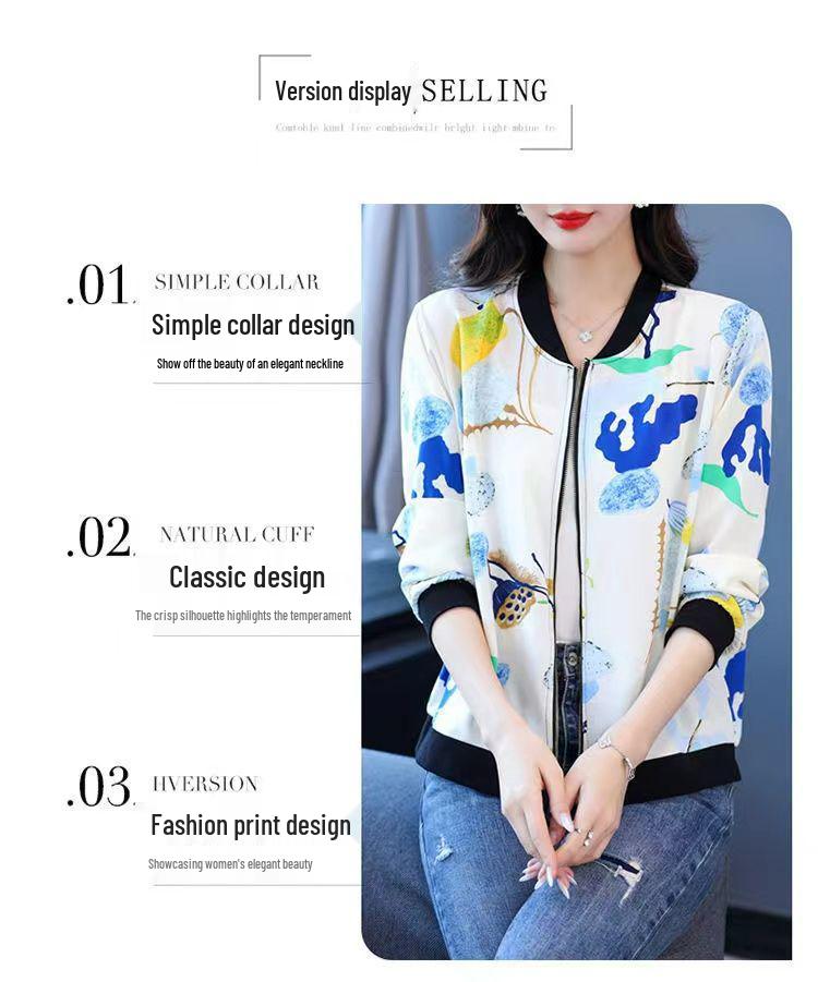 Chiffon Print Cardigan: Versatile Plus Size Long-Sleeve Jacket for Spring 2025