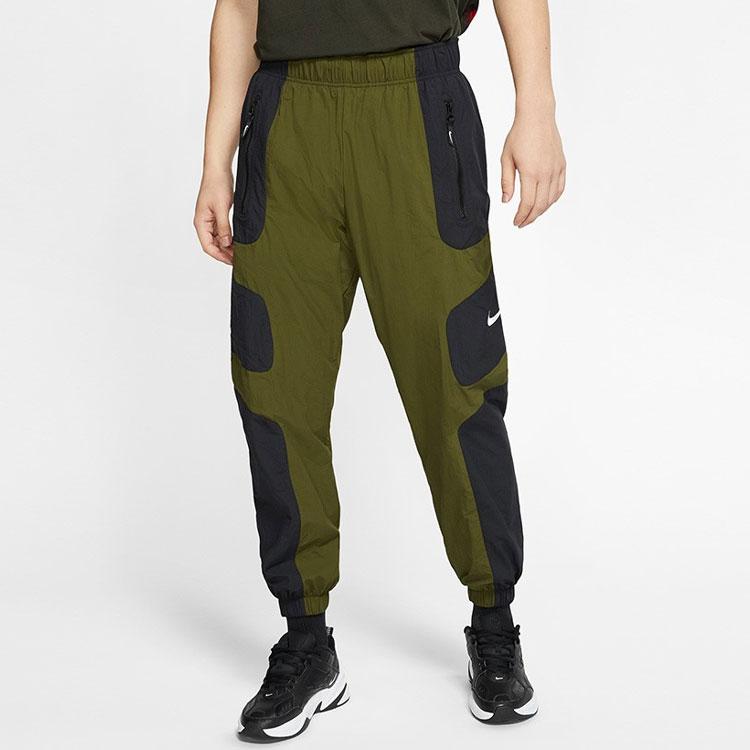 Nike Sportswear Woven Quick-Dry Joggers With Cuffed Ankles Men Bottoms Green BV5216-010
