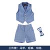 vest suit summer new short-sleeved performance suit three-piece children's speech baby year-old flower girl dress