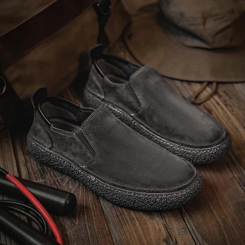 High Quality Classic Men Loafers Men Casual Stylish Mens Lightweight Slip On Shoes Men Round Toe Comfy Abiye Flat Shoes