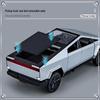 1:32 Tesla Pickup Truck Toy with Caravan: Alloy Pull-back Model with Sound, Light, and Opening Doors