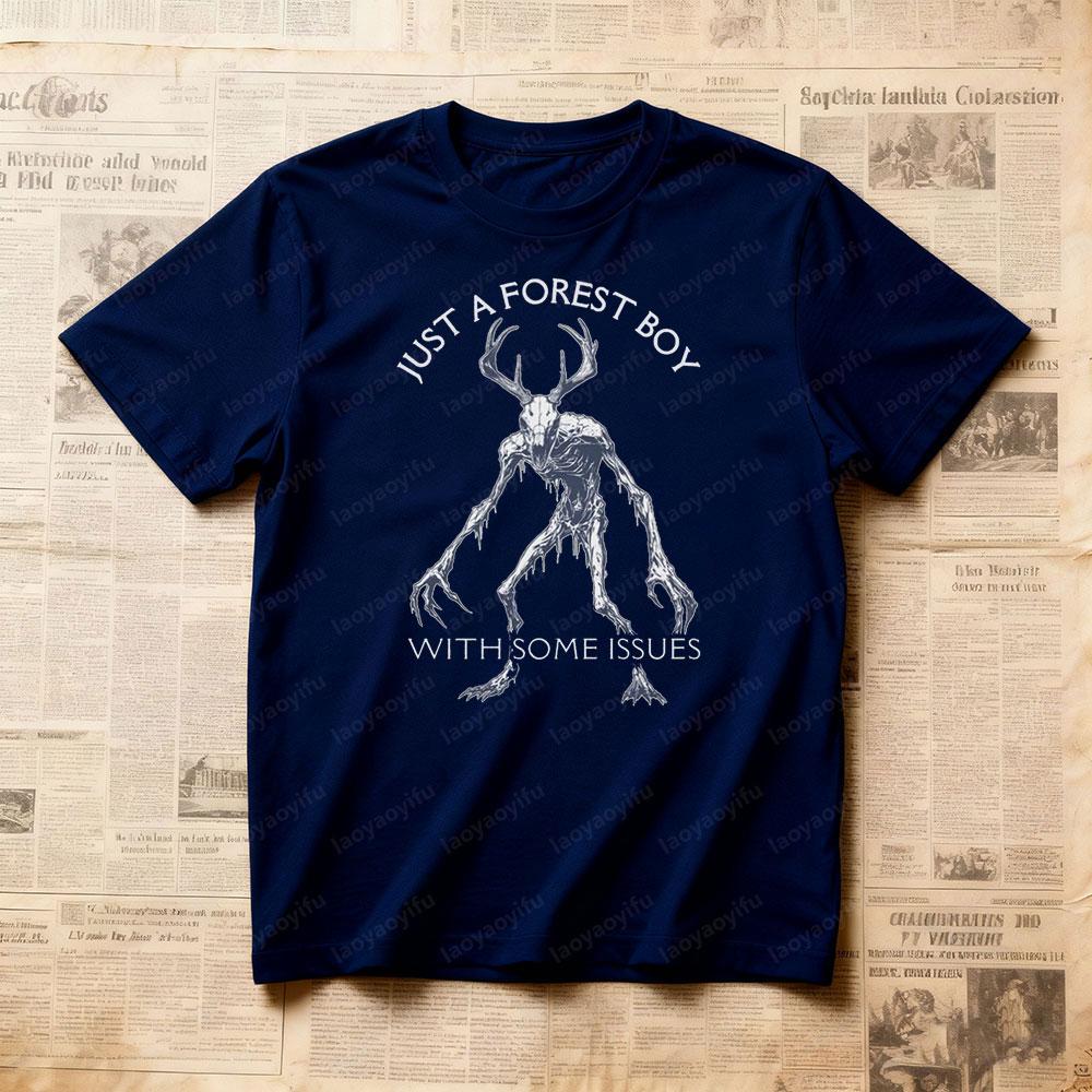 Wendigo Issues Vintage Style Tshirt Wendigo TShirt Cryptid Lover Sarcastic Gift Shirt Mens Unique Daily Life Fashion Cotton Tee