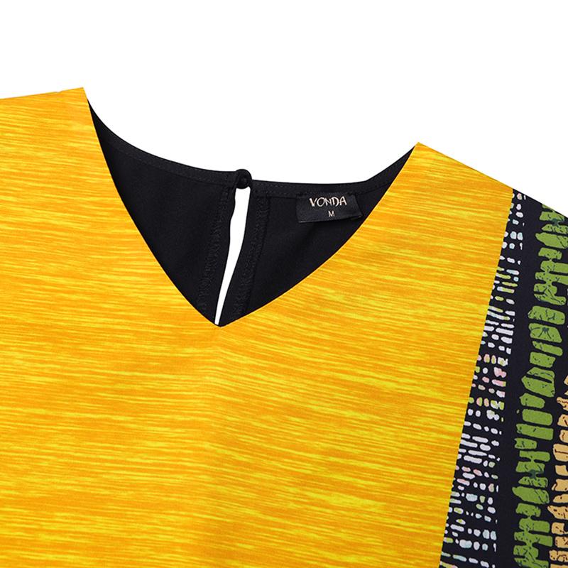 Women Plus Size V-Neck Short Sleeve Printed Tops & Pants Sets