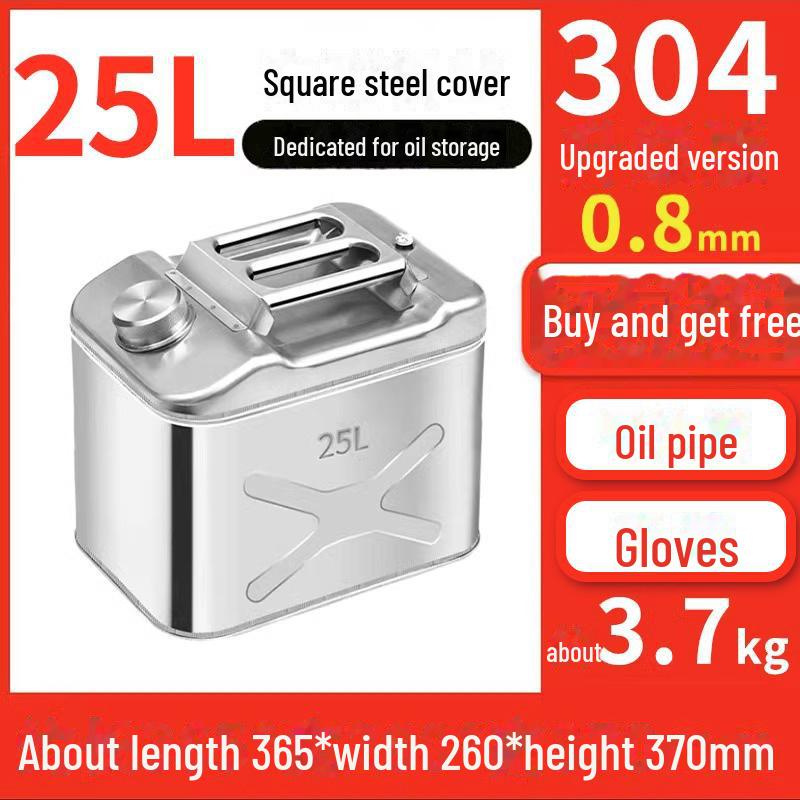 Butoaie de benzină din oțel inoxidabil 30L, 20L, 10L Rezervor de combustibil diesel