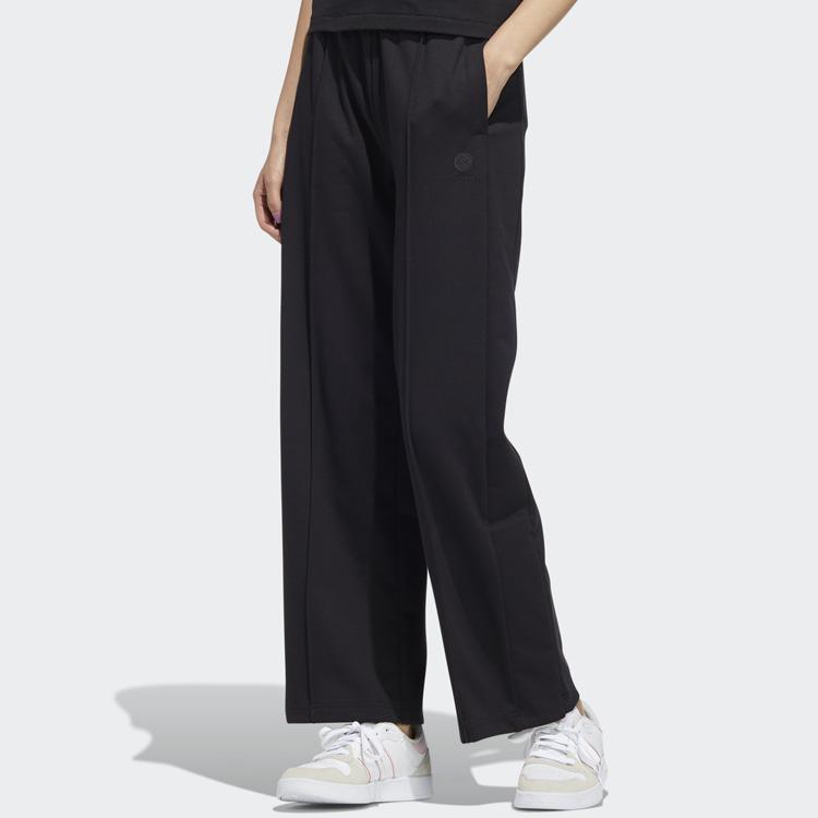 Adidas Neo Solid Color Casual Knitted Sports Pants Women Bottoms Black HH7671