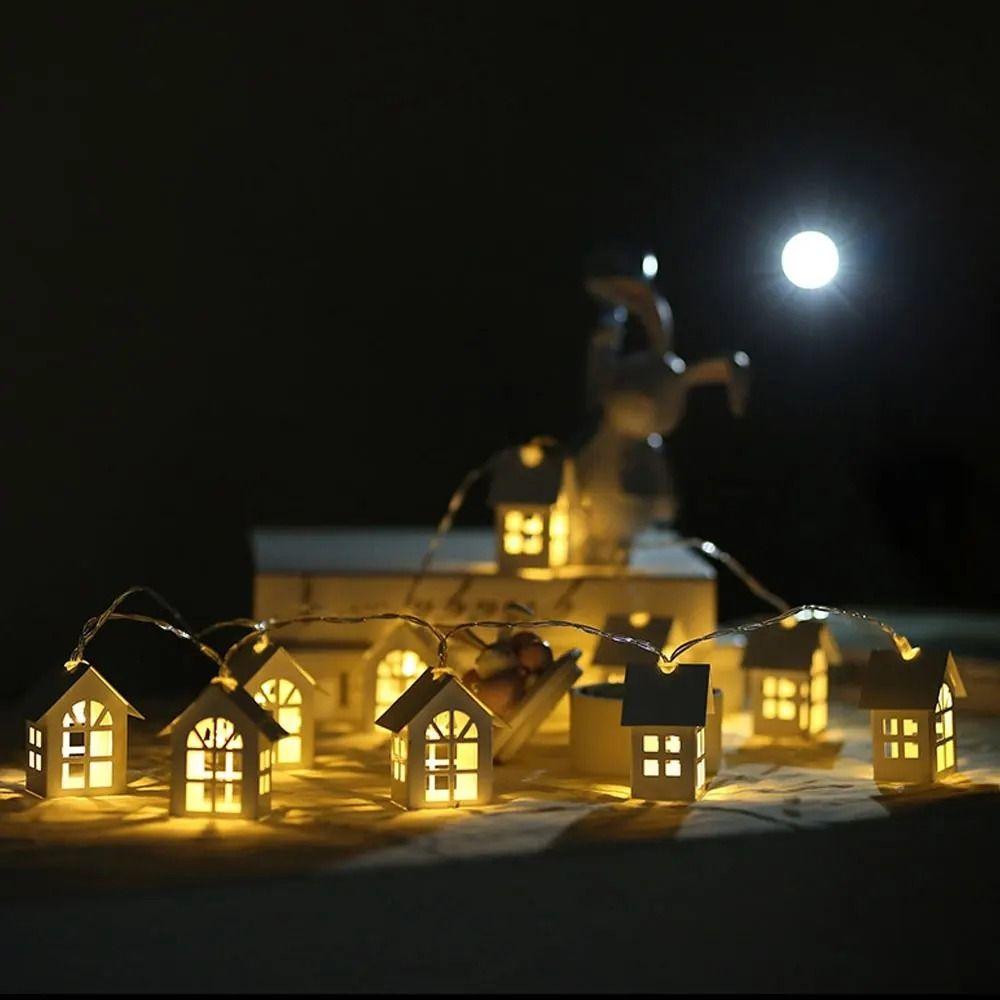 10 LED Lights Christmas LED String Lamp Waterproof Wood House LED String Garden Party