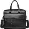 Briefcase Bag for Men, 14 Inch Leather Laptop Messenger Bag, Business Office Shoulder Handbag, Durable Style