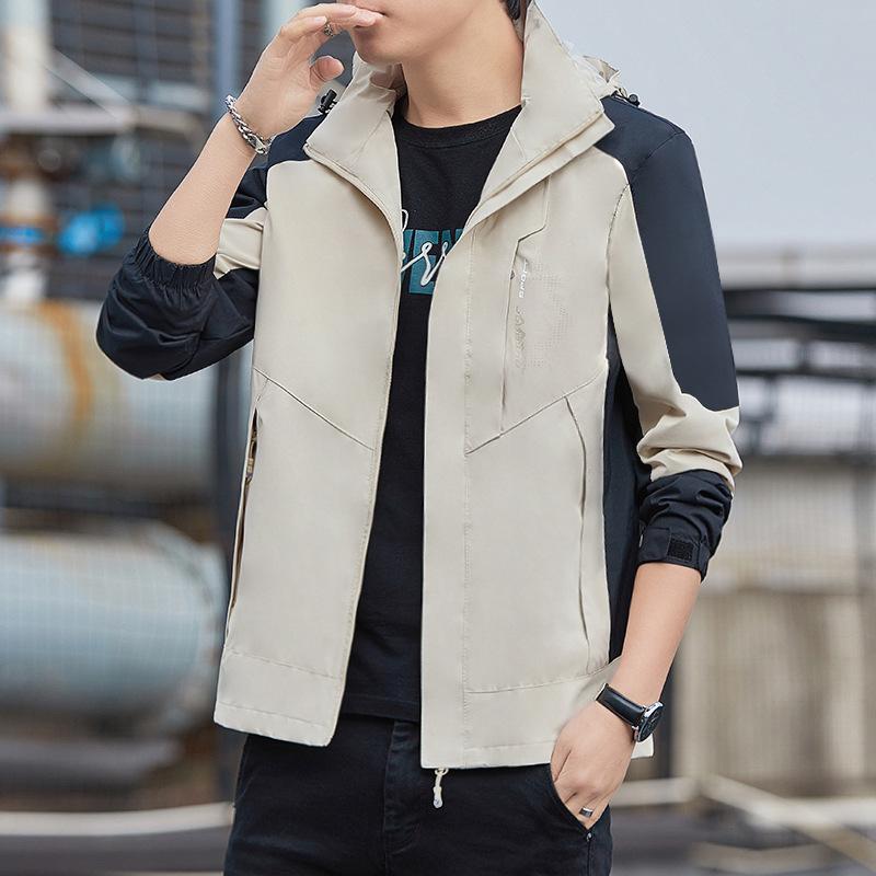 Spring New Casual Jacket Men's Spring Trend Waterproof Outdoor Jacket Men's Clothing