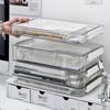 Clear PET A4 Document Organizer Box, Stackable Desktop File Holder For Office Supplies, Multi Purpose Paper Storage Rack In Large And Small Sizes