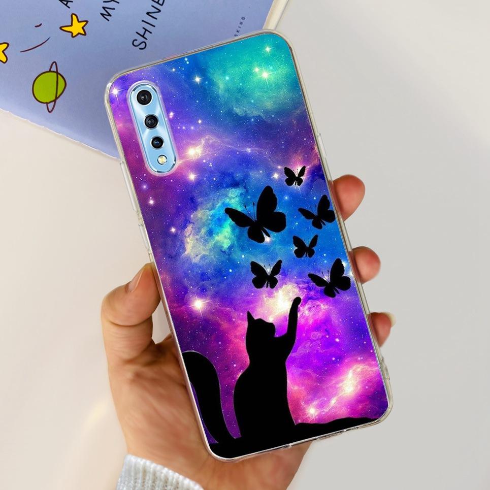 For Vivo 1907 Vivo Y7s Y17s Case Back Cover Cartoon Cool Style Animals Girly Flower Fashion Soft TPU Silicone Bumper VivoY17s