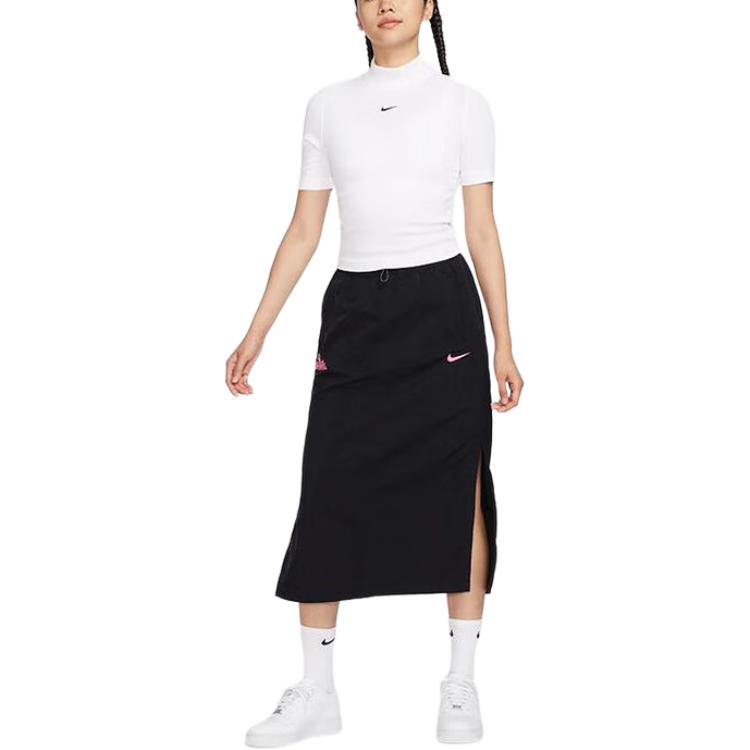 New Nike Casual Long Skirt Women's Black HM4623-010