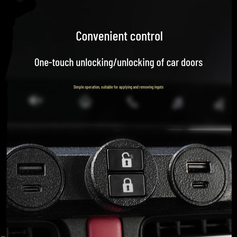 2019+ Jimny Center Console Upgrade: Multifunctional Electronic Components, Expansion Dock, Dual-Booth Design.