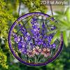 Acrylic Lavender Flower Suncatcher Stained Glass Effect Window Hanging Ornament Floral Gift for Home